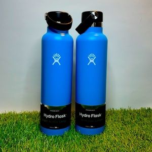 Two blue hydro flask both 24 oz. BRAND NEW !